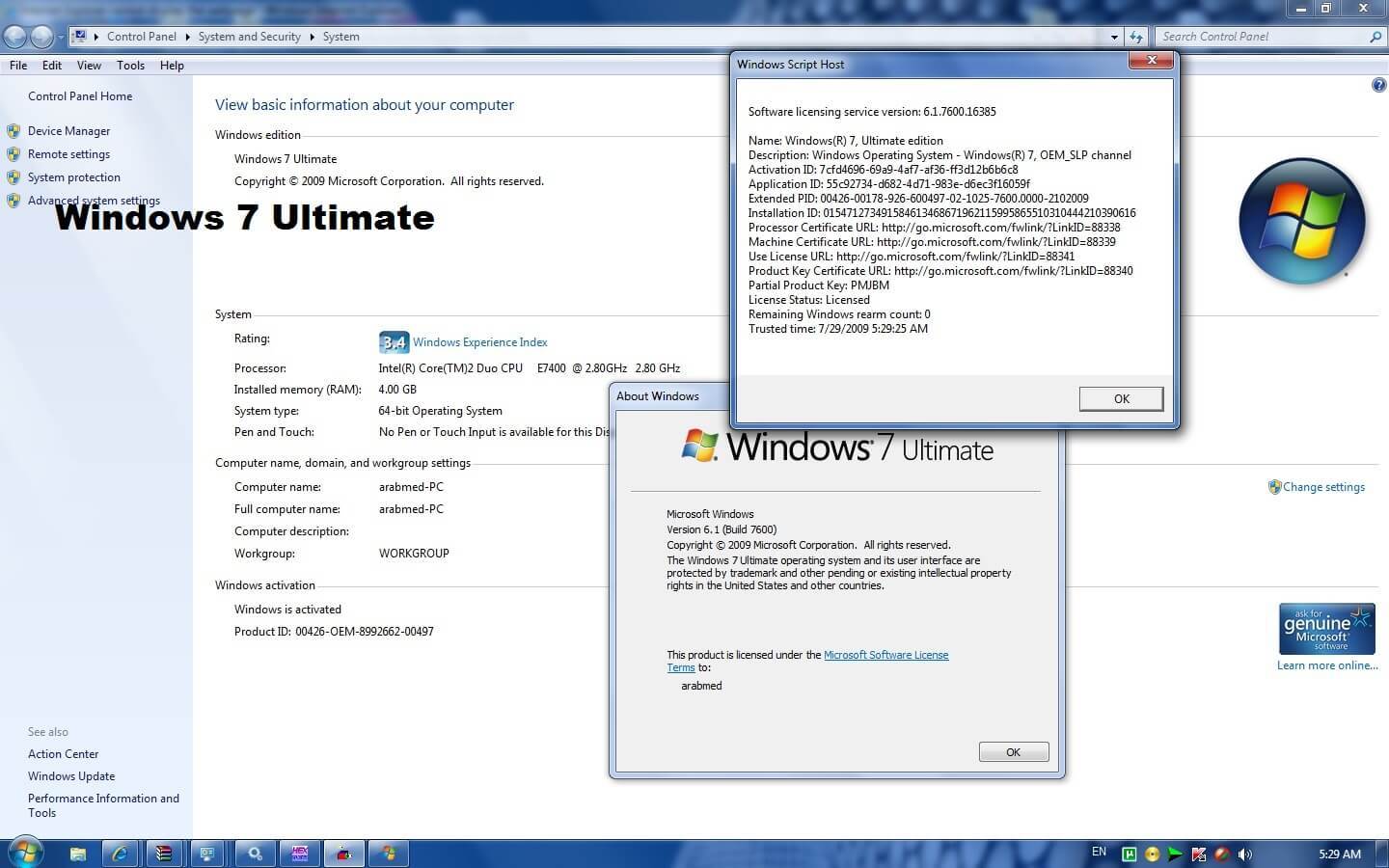 Windows 7 ultimate 64 keys